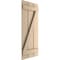 Ekena Millwork Rustic Three Board Spaced Board-n-Batten Smooth Faux Wood Shutters w/Z-Board, 17 1/2W x 80H, PR SHUBSZ17X80SMPR - alternate 19
